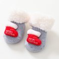 thumbnail image 3 of YESIMOLA Toddler Wool Socks Christmas Rattle Socks Toddler Boys Girls Fluffy Socks Soft Sole Non Slip Toddler Shoes Socks Princess Socks Floor Socks Christmas Socks,B 0-1 Years, 3 of 5
