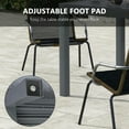 thumbnail image 5 of Topcobe Expandable Patio Table, Outdoor Dining Table for 4-6 with Aluminum Frame for Garden, Lawn, Balcony Terrace, Gray, Modern Outdoor Patio Furniture for Backyard, 5 of 11