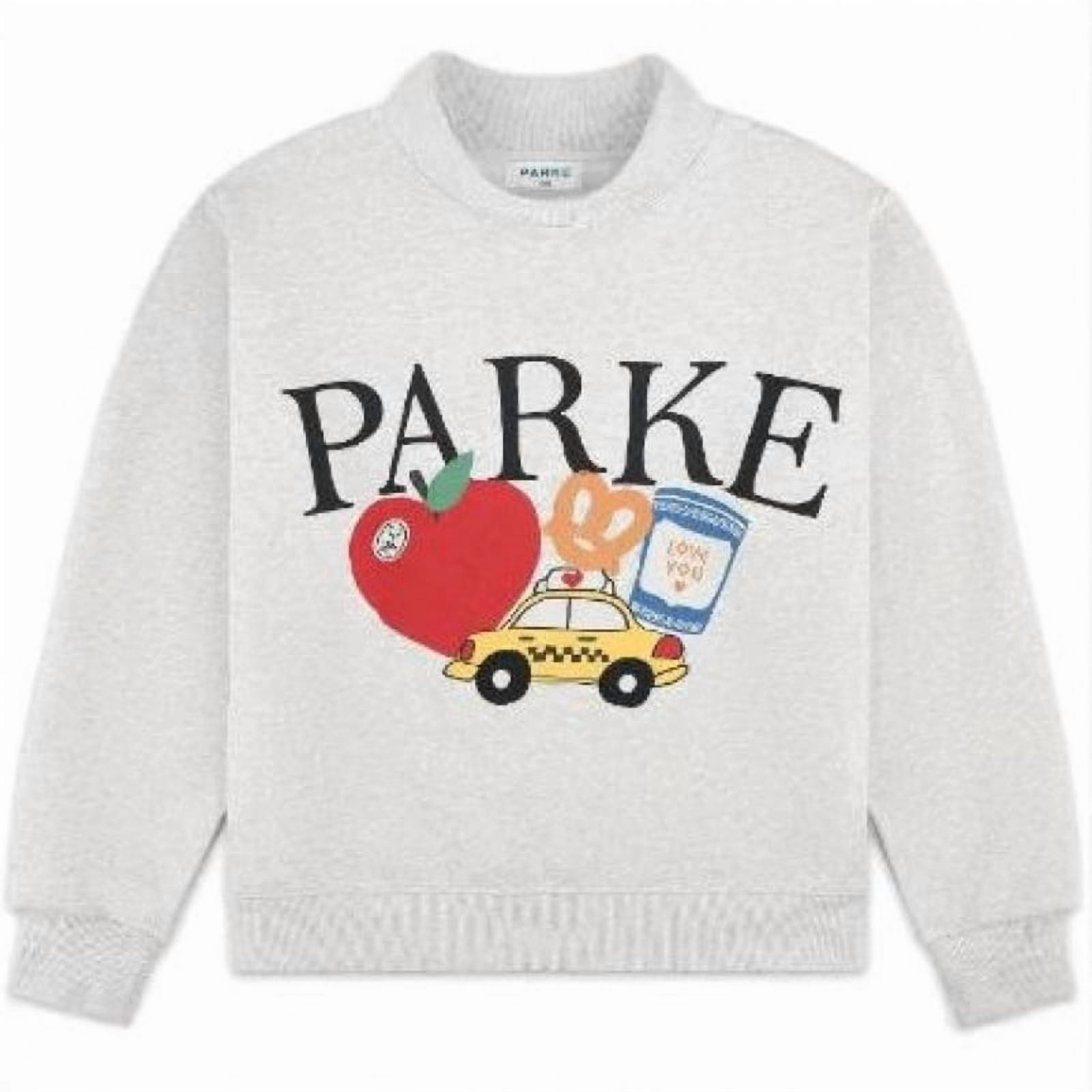PARKE Unisex Printed Casual Crew Neck Hooded Sweatshirt