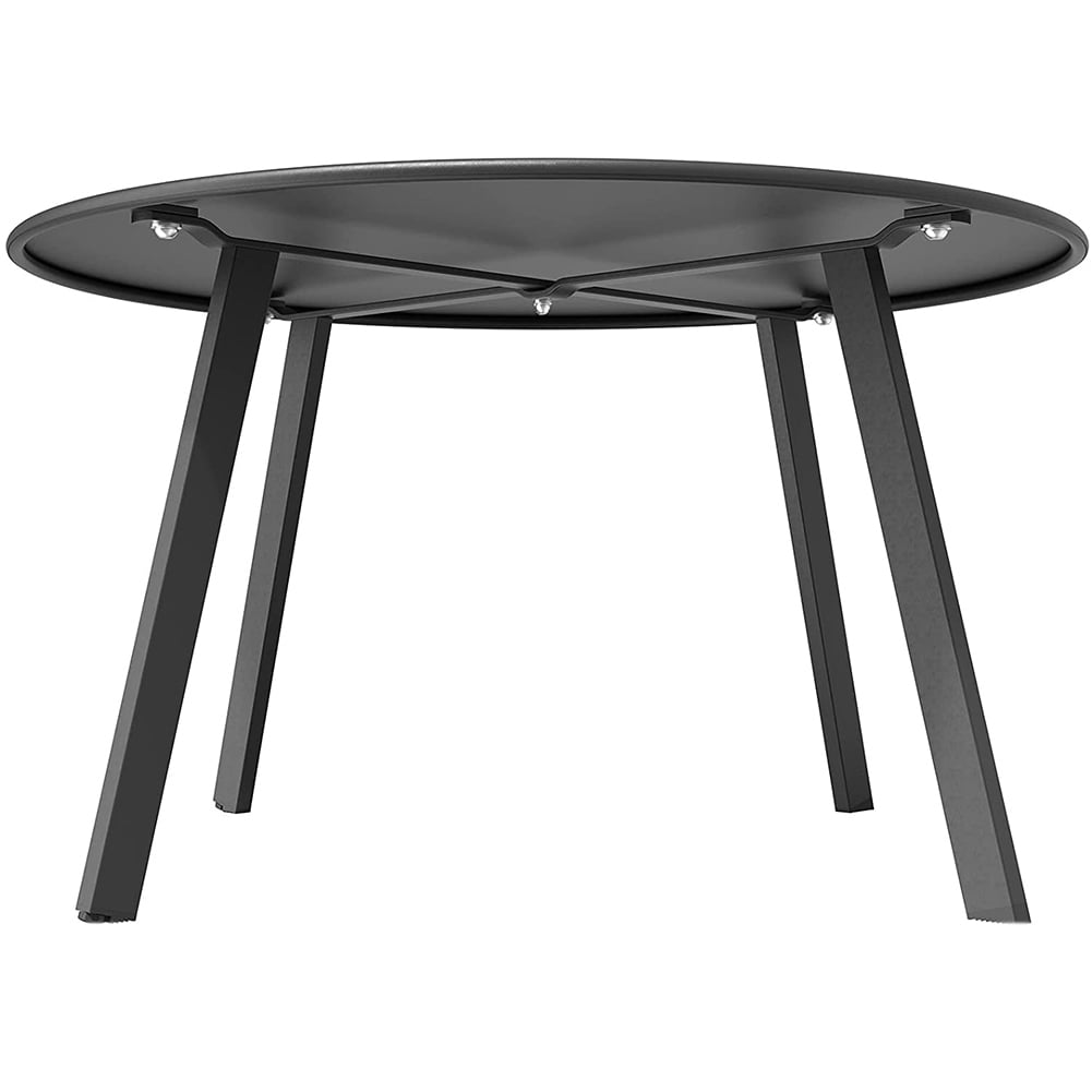 Kadyn Round Coffee Table, Patio Side Table for Garden, Tea Table for Balcony, Black Kadyn Round Coffee Table, Patio Side Table for Garden, Tea Table for Balcony, Black