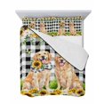 thumbnail image 7 of Quilts Full Size Bedding Set, Cute Puppy Sunflowers Lightweight Quilted Comforter, Farmhouse Eucalyptus Black White Soft Reversible Bedspread Coverlet with Pillow Covers for All Season, 78" x 90", 7 of 7