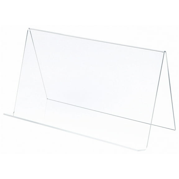 Plymor Clear Acrylic Book Display Easel with 1.875" Flat Ledge, 19" W x 8.5" D x 10.75" H
