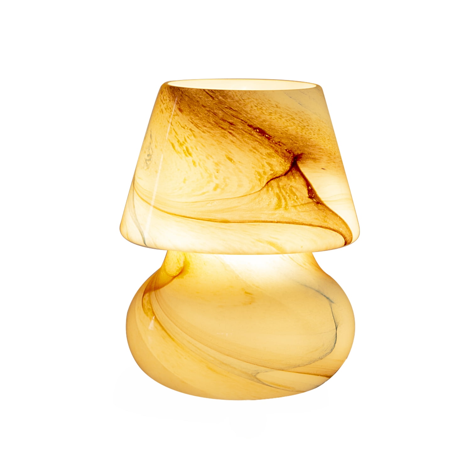 Cutiset Mushroom Bedside Table Lamp,Glass LED Bedside Night Lamps