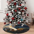 thumbnail image 4 of KLL 36" Christmas Tree Skirt Vintage Starry Sky Labrador A Xmas Tree Skirts Mat for New Year Xmas Holiday Party Indoor Outdoor Home Decoration, 4 of 5