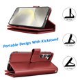 thumbnail image 4 of For Samsung S24 2024 Case, Samsung Galaxy S24 5G Wallet Case, Tiflook PU Leather Card Holder Flip Cover [Detachable Magnetic] Wine, 4 of 6