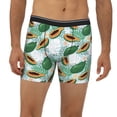 thumbnail image 2 of Men'S Boxer Briefs, Papaya Tropical Green Soft And Breathable Mens Underwear Boxer Briefs With Widen Waist, 2 of 2