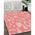 thumbnail image 3 of Ahgly Company Machine Washable Indoor Rectangle Transitional Pastel Pink Area Rugs, 6' x 9', 3 of 7
