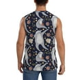 thumbnail image 4 of Xecao Sloths Dancing Print Men's Tank Top: Sleek Sleeveless Tee for Casual Sports and Beach Occasions-3X-Large, 4 of 7