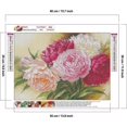 thumbnail image 2 of CHAO Kit de pintura de diamante 5D por número, kit de bordado de diamante 5D, taladro completo, flores de peonía, diamantes de imitación, bordado de punto de cruz, manualidades en lienzo de pared, 2 of 5