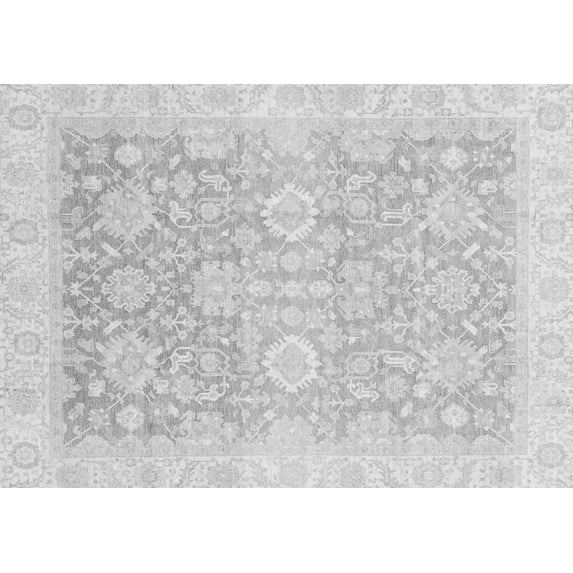 Ahgly Company Indoor Rectangle Oriental Gray Traditional Area Rugs, 5' x 8'