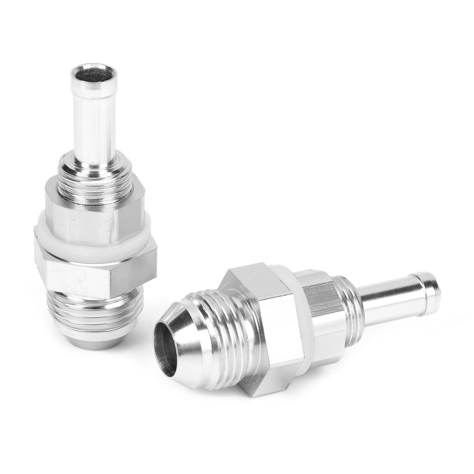 Pipe An8 Line 2pcs AN83/8 Hose Barb Adapter Aluminum Fuel Pump Tank