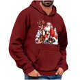 thumbnail image 2 of Wancir Mens Santa Claus Funny Sweatshirt Christmas Novelty Fashion Pullover Hoodies, 2 of 5