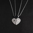 thumbnail image 2 of GKNET Couples Delicate Jewelry Heart Necklaces Couple Necklace Stainless Steel Engraved WY4-A1, 2 of 9