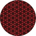 thumbnail image 1 of Ahgly Company Machine Washable Indoor Round Transitional Black Brown Area Rugs, 7' Round, 1 of 7