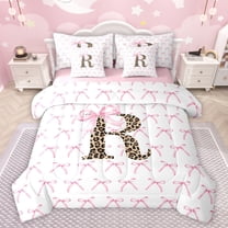 Castle Fairy Personalized Initial R 7-Piece Full Bedding Set for Kids Teens