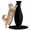 Black, variant on Furrytail 29.9'' Modern Aesthetic Zigzag Cat Scratching Post for Indoor Cats with Paper Rope, Black