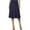 Navy, variant on Dpytoraw Women's Solid Lightweight Flare Midi Pull On Closure Skirt Sky Blue M