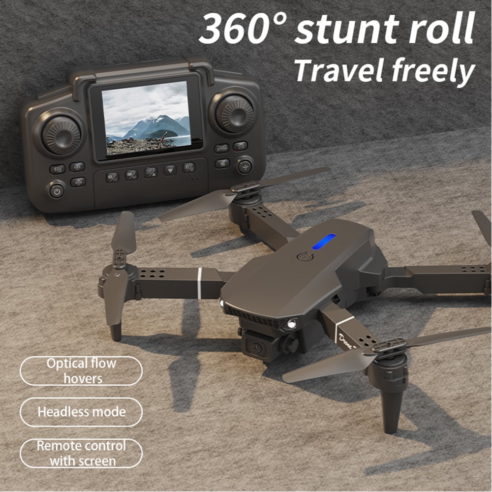 Drone with HD Dual Camera, Foldable FPV Quadcopter,RC Drone for Adults and Childers Toys Gifts, Black,3 Battery