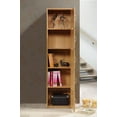 thumbnail image 3 of Hodedah 5-Shelf, 5-Door Multipurpose Cabinet, Brown, 3 of 6