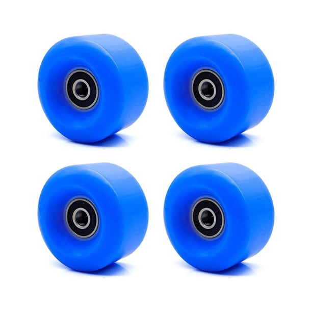Sonducket 4 piezas de rueda de patín, componentes rodantes de repuesto, accesorios modificados, ruedas gruesas para patines, accesorio deportivo patinar Azul