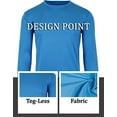 thumbnail image 3 of 4-Pack Men's Moisture Wicking Long Sleeve Peformance Tagless Tee (Sizes, S-2XL), 3 of 5
