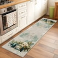 thumbnail image 2 of Vintage Oil Light 2'x6' Runner Rugs for Hallway Kitchen Bedside Non Slip Washable, Spring Flowers Leaves Candles Retro Entryway Rug Runners with Rubber Backing, Long Carpet Runner for Laundry Room, 2 of 8