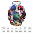 thumbnail image 2 of Power Rangers Unisex Adult Hoodie Casual Hooded Sweatshirt Pullover Novelty 3D Printed Sweater Jacket 2XL, 2 of 8