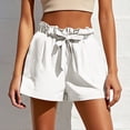 thumbnail image 1 of MKLEKYY Pantalones Cortos Casuales de Cintura Alta con Bolsillos y Lazo Elegantes para Mujer, 1 of 4