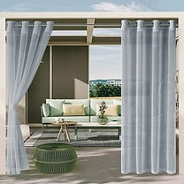 DONGPAI Sheer Indoor/Outdoor Curtains Patio Waterproof Grommet Top Curtain Voile Sheer Drape, 1 Panel