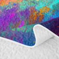 thumbnail image 5 of Castle Fairy Abstract Baseball Bat Quilt King,Watercolor Splash King Coverlet Set, 5 of 7