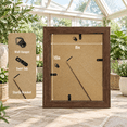 8x10 Walnut Picture Frame 4 Pack Wide Thick Wood Border For Prints ...