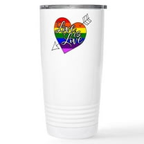 CafePress - Love Is Love Stainless Steel Travel Mug - Insulated Stainless Steel Travel Tumbler 20 oz.