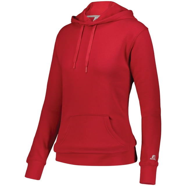 Russell Athletic Womens Lightweight Hooded Sweatshirt, M, True Red