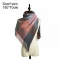 thumbnail image 2 of Fashion Long Shawl Big Grid Winter Warm Lattice Large Scarf, 2 of 5