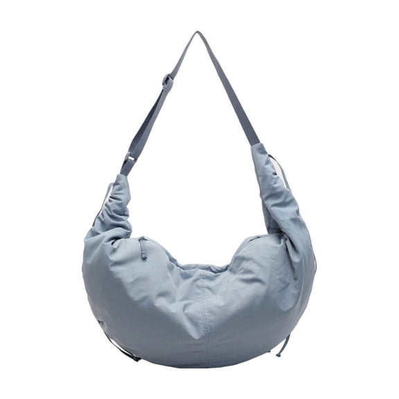 Crescent Crossbody Bag for Women, Pleated Tassel Nylon Shoulder Bag, Large Capacity Casual Commute Bag, Stylish Dumpling Shape Handbag, Fashionable Gift for Office and Everyday Outings