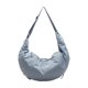 thumbnail image 2 of Bolso bandolera para mujer con borla plisada, bolso de hombro en forma de media luna, bolso de nylon tipo dumpling | Gran capacidad para portátil, tableta y cartera | Tejido suave repelente al agua, 2 of 6