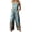 Blue 277, variant on Henpk Jumpsuits For Women Dressy Plus Size Clearance Summer Womens Jumpsuits And Rompers Fashion Womens Pockets Printing Cold Shoulder Suspender Cami Pants Button Jumpsuit Blue L