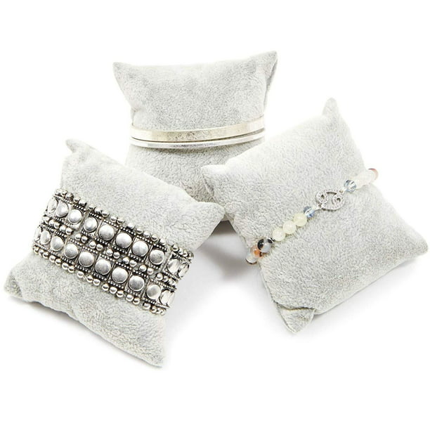 Juvale - 12 Packs Soft Velvet Bracelet Display Pillow for Jewelry ...