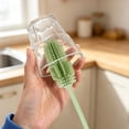 thumbnail image 4 of Long Handle Silicone Bottle Brush | Oimcto No Dead Corner Cup Scrubber for Water Bottles, Baby Bottles & Narrow Containers, 4 of 4