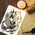 thumbnail image 4 of 1Pc Fire Pigeon Drawing Stencil Template 11.7x8.3inch for Painting on Wall Photo Album Paper, 4 of 9
