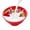 A001- Red, variant on Cereal Bowl, White Compartment Separation, 1 Pack, Dual Compartment Dry Wet Separator for Breakfast Cereal with Milk Salad Snacks, Food Grade Reusable Serving Bowl for Home Kitchen Dining