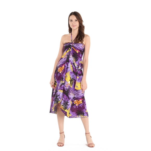 Hawaii Hangover Robe Dos Nu Coucher de Soleil pour Femme, jusqu'à la Taille 3TG