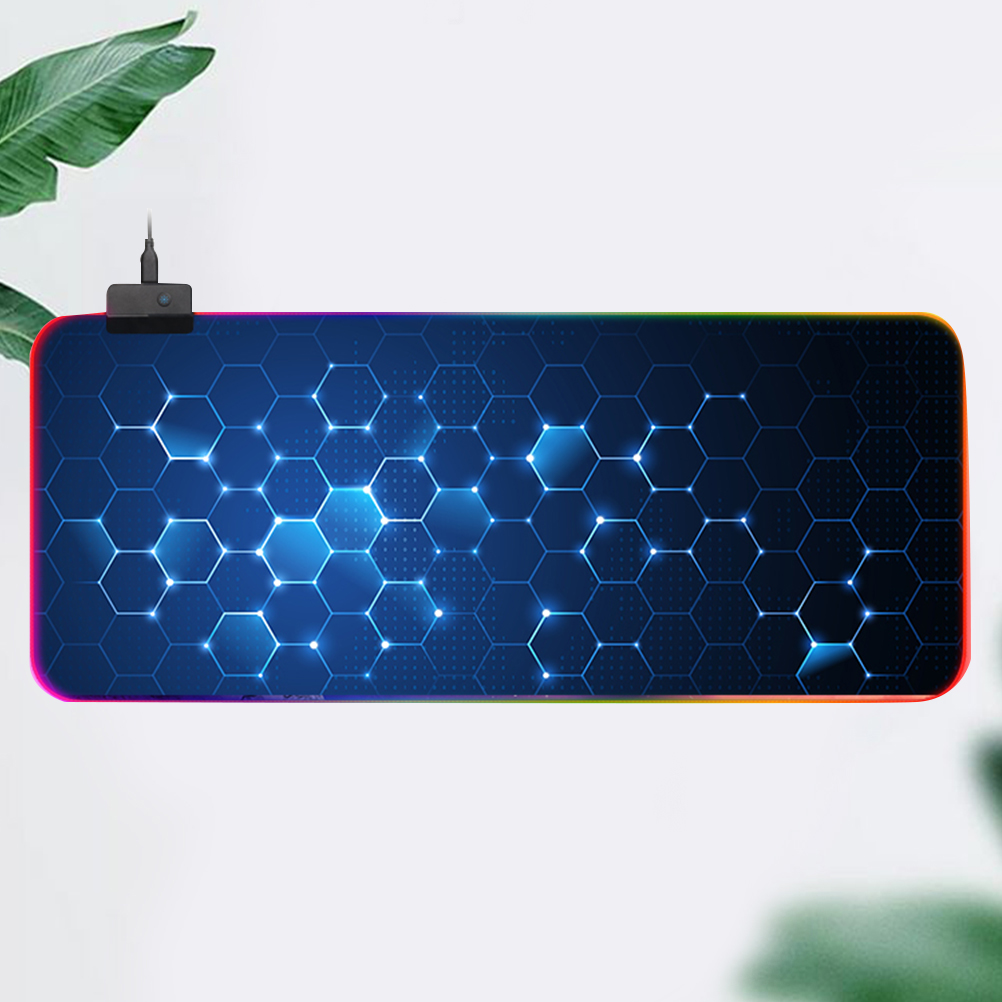 ULTNICE Gaming Mouse Pad RGB Lighting Honeycomb Pattern Luminous 1Set for Office Workers