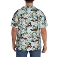 thumbnail image 3 of Honeii Mallard Ducks And Roses for Men's Short-Sleeved Button-Up Collared Shirt Featuring A Pocket, Perfect for Beach Vacations, And Travel Adventures.-X-Large, 3 of 5