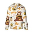 thumbnail image 3 of Gaeub Cute Bee Honey Jar Hive Bear Men's and Women's UPF 50+ Long-Sleeved Sun Protection Clothing, Fishing Shirt Long Sleeve Zip - XX-Large, 3 of 9