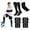 Black, variant on Kids Soccer Socks with Shin Guards Arm Sleeves for Youth Teens Soccer Protection Defender Gear for 4-16 Years Old Girls Boys