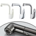 thumbnail image 4 of Wash Basin Faucet Bathroom Swivel Wash Basin Hot And Cold Faucet Full Copper Silver, 4 of 6