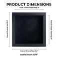 thumbnail image 3 of 8x8 Shadow Box Frame Black Wood | With a 3/4" Usable Display Depth | Includes a Black Real Suede, 3 of 6