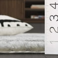 thumbnail image 4 of SAFAVIEH Tahoe Tyson Abstract Shag Area Rug, Ivory/Dark Gray, 6'7" x 6'7" Round, 4 of 10