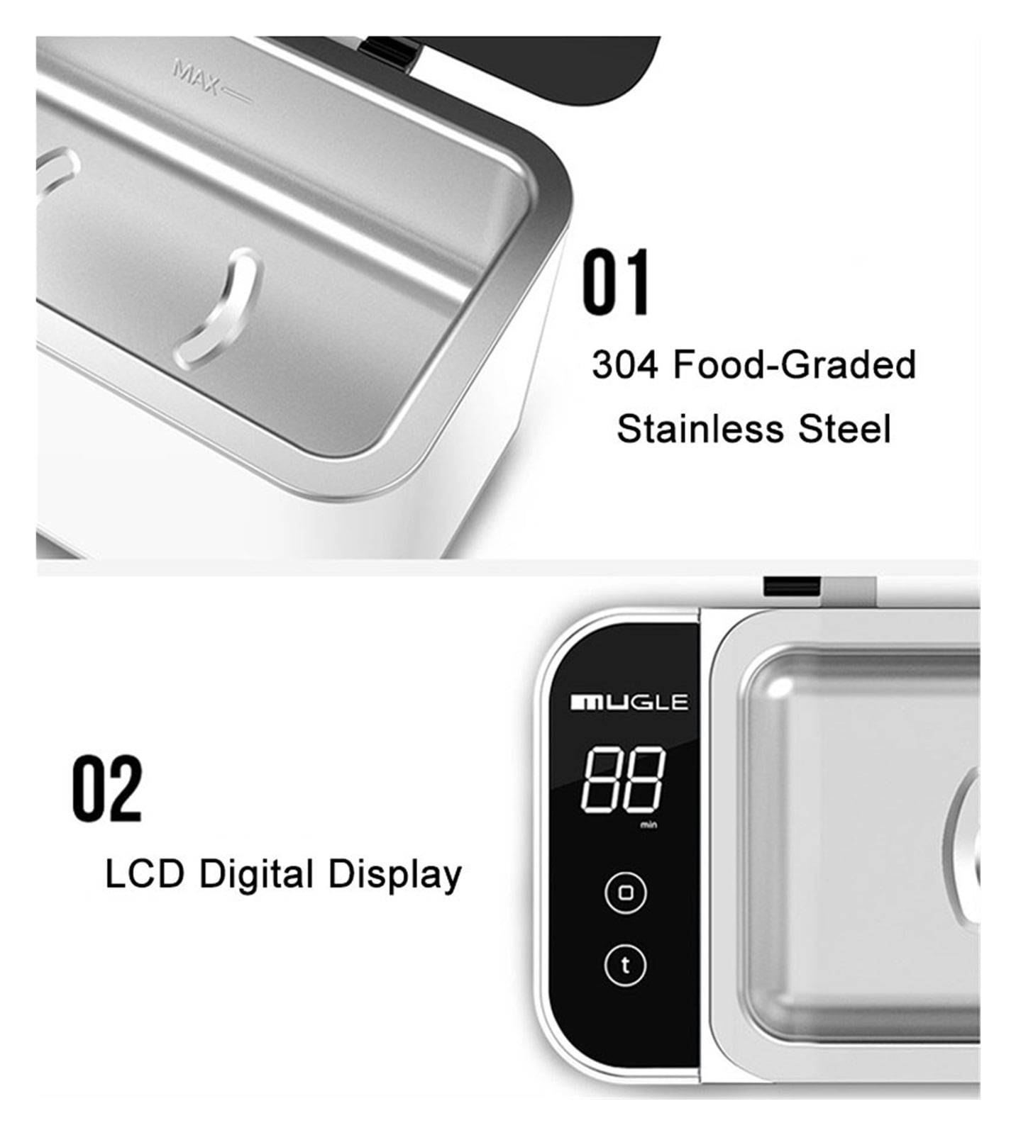 Ultrasonic Cleaner For Jewelry Glasses Circuit Board Contact Lens Watches Intelligent Commercial Cleaning Machine ,Strong Cleaning